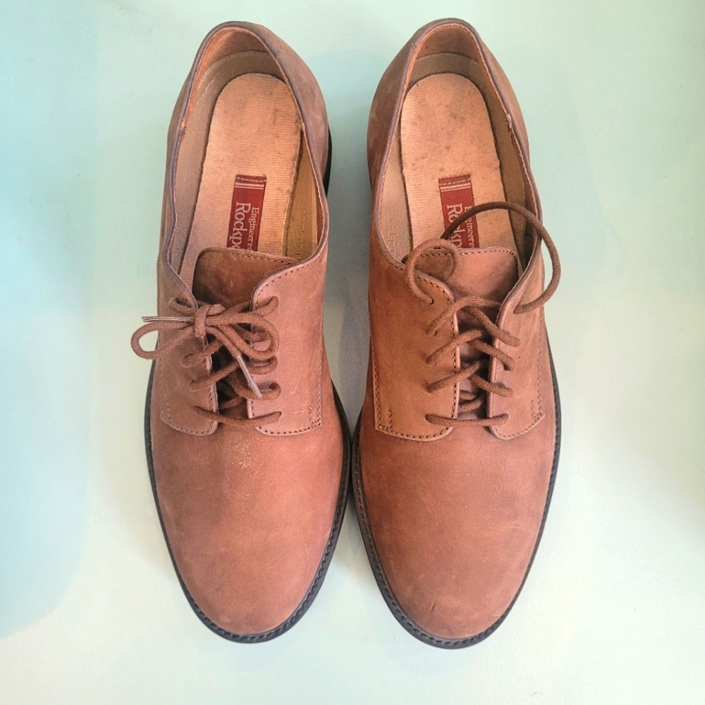 Rockport Men's Brown Leather Oxfords Shoes Size: 10M